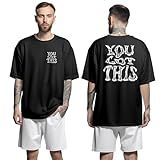 Camisa Camiseta Oversized Streetwear Genuine Grit Masculina Larga 100  Algodão 30 1 You Got This   Preto   GG