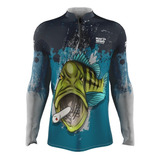 Camisa Camiseta Pesca Com Proteção Solar Dry Fit Blusa 50+uv