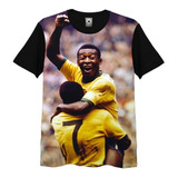 Camisa Camiseta Rei Pelé Eterno Futebol Luto Brasil Top Md11