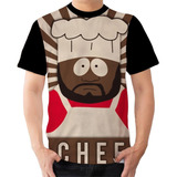 Camisa Camiseta South Park Chef Cozinheiro Negro
