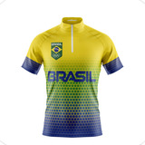 Camisa Ciclismo Brasil Camiseta
