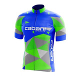 Camisa Ciclismo Cabani Aritima Azul 4 Bolsos Confortável 