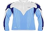 Camisa Ciclismo Manga Longa Ultra Bikes Max Dry Tam P Unissex Azul/branco