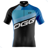 Camisa Ciclismo Masculina Camiseta Roupa Ciclista Azul Uv50 