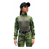 Camisa Combat Feminina Camuflada