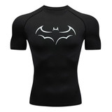 Camisa Compressão Batman 2 Manga Curta Treino Academia Rash