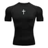 Camisa Compressão Cruz Manga Curta Treino Academia Rashguard