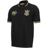 Camisa Corinthians Polo Ouro Plus Size Masculina Oficial
