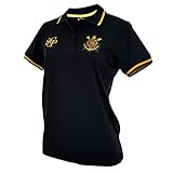 Camisa Corinthians Polo Retro Ouro - Feminina Tamanho:gg;cor:preto