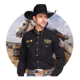 Camisa Country Masculina Cowboy Peão Bordada Bill Way Agro