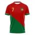 Camisa Cristiano Ronaldo Cr7 Portugal Vermelha E Verde