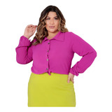 Camisa Cropped Plus Size