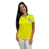 Camisa Da Seleção Brasileira Feminina Licenciada (br, Alfa, G, Regular, Amarelo)