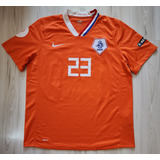 Camisa Da Seleção Da Holanda 2008 Nike #23 Van Der Vaart Xl