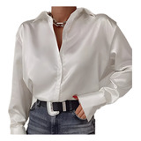 Camisa De Cetim Branca