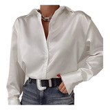 Camisa De Cetim Branca