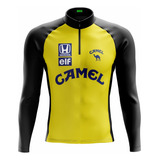 Camisa De Ciclismo Masculina Manga Longa Banda Pedal Bike