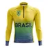 Camisa De Ciclismo Masculina Seleção Brasil  Manga Comprida 