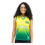Camisa Do Brasil   Vôlei   Degradê   Feminina