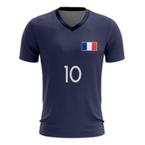 Camisa Dry Fit França Masculina Plus Size Futebol G6 A G12