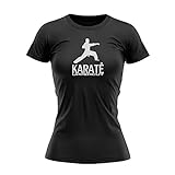Camisa Dry Fit Uppercut Karate Feminino, Preta E Branca, P