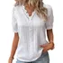 Camisa Feminina Blusa Babado Social Manga Curta Plissada