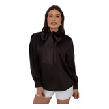 Camisa Feminina Cetim Com