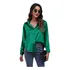 Camisa Feminina Cetim Imitação Seda Manga Longa