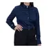 Camisa Feminina Dudalina Ml Slim Xadrez Azul Escuro - 530631