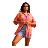 Camisa Feminina Estampa Tropical