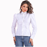Camisa Feminina Manga Bufante