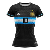Camisa Feminina Messi Argentina