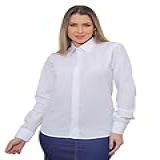 Camisa Feminina Social Branca Com Manga Longa Slim 5033v-fb Tamanho:m