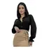 Camisa Feminina Social Manga Longa Bufante Lastex Crepe Duna