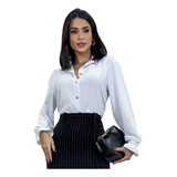 Camisa Feminina Social Manga
