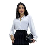 Camisa Feminina Social Manga