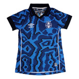 Camisa Feminina Umbro Grêmio Of 3 2021 Atleta Azul