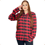 Camisa Feminina Xadrez Blusa