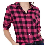 Camisa Feminina Xadrez Blusa