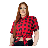 Camisa Feminina Xadrez Camisete