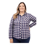Camisa Feminina Xadrez Plus