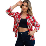 Camisa Feminina Xadrez Plus
