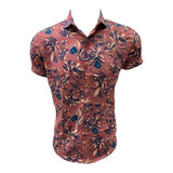 Camisa Floral Masculina Manga