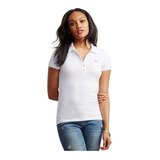 Camisa Gola Polo Feminina Marca Aeropostale Branca Piquet