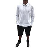 Camisa Gola Polo Manga Longa Qualidade Griffe Trabalho Social (br, Alfa, P, Regular, Branco)