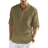 Camisa Henley De Algodao