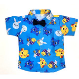 Camisa Infantil Bolo Fofo Menino Social Aniversario Festa