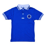 Camisa Infantil Cruzeiro Polo Azul Oficial