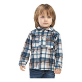 Camisa Infantil Xadrez Azul