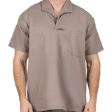 Camisa Jaleco Brim Manga